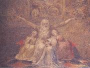 William Blake Job and his dottrar oil on canvas